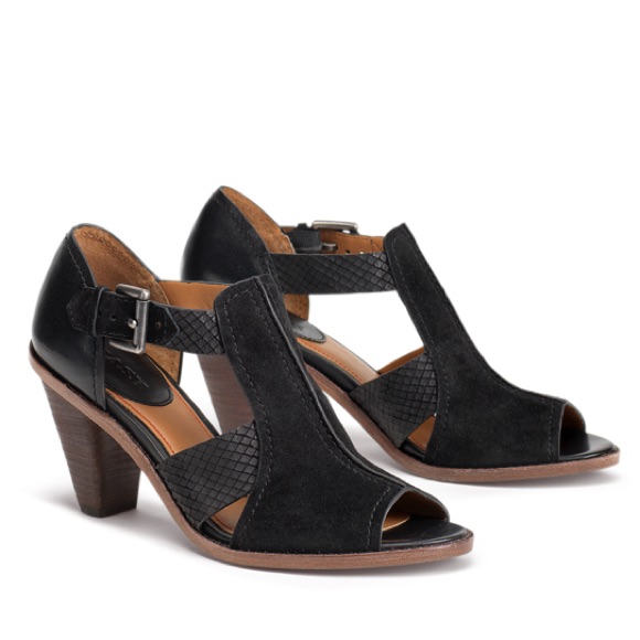 Trask Ginger Heels Leather 9.5 Black